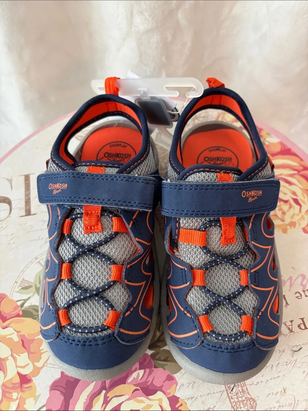 OshKosh B'gosh Navy and Orange Kids Water Shoes